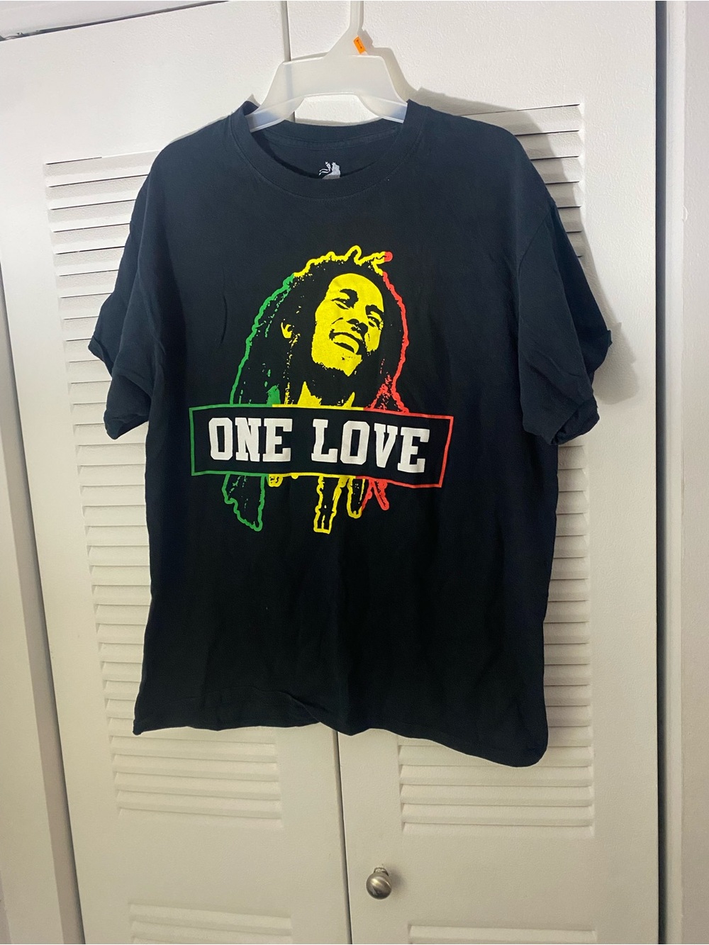 Zion Rootswear Black Graphic bob marley Crewneck Tee Rasta